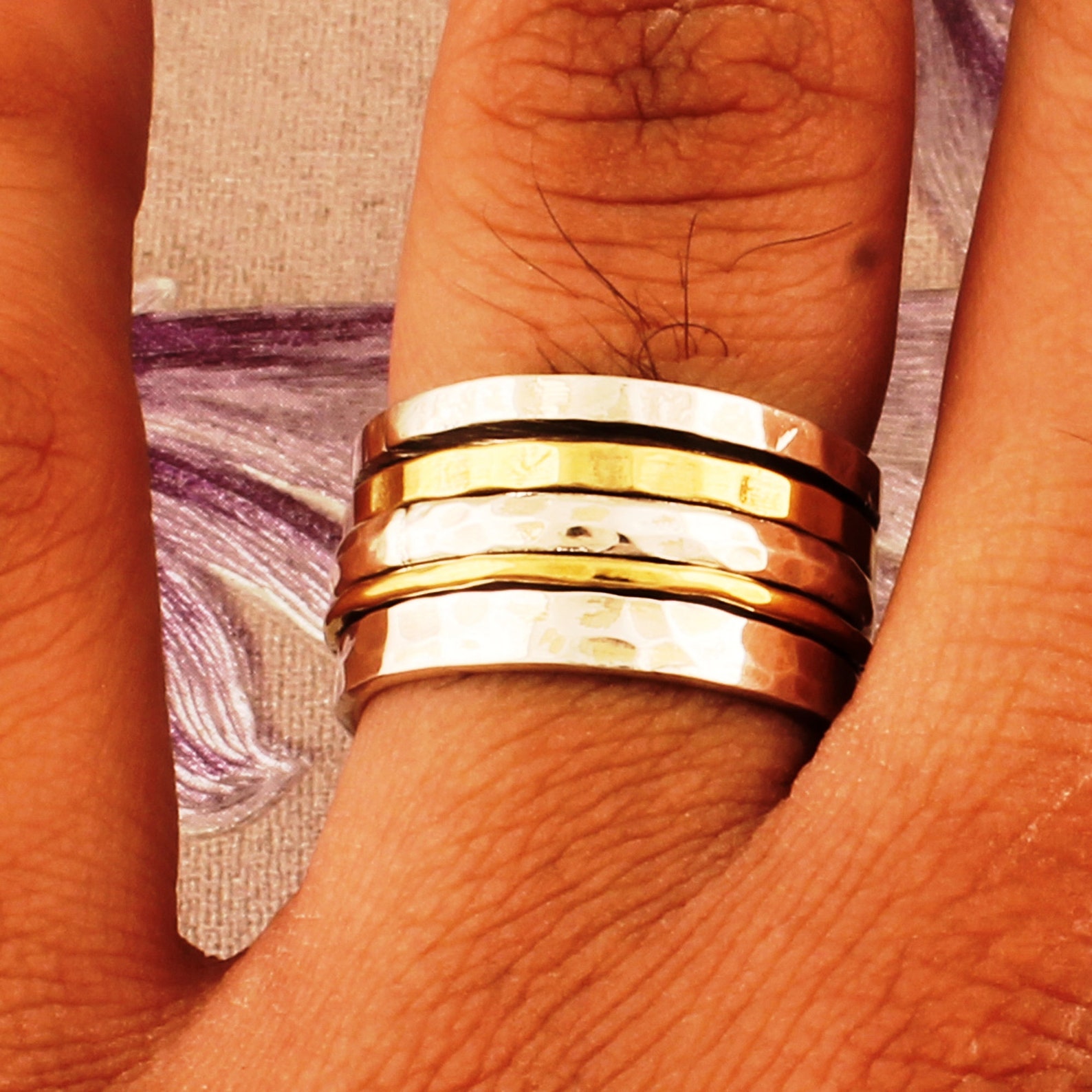 Daumen Ring 925 Sterling SolidSilber Ring Handarbeit Uni Etsy
