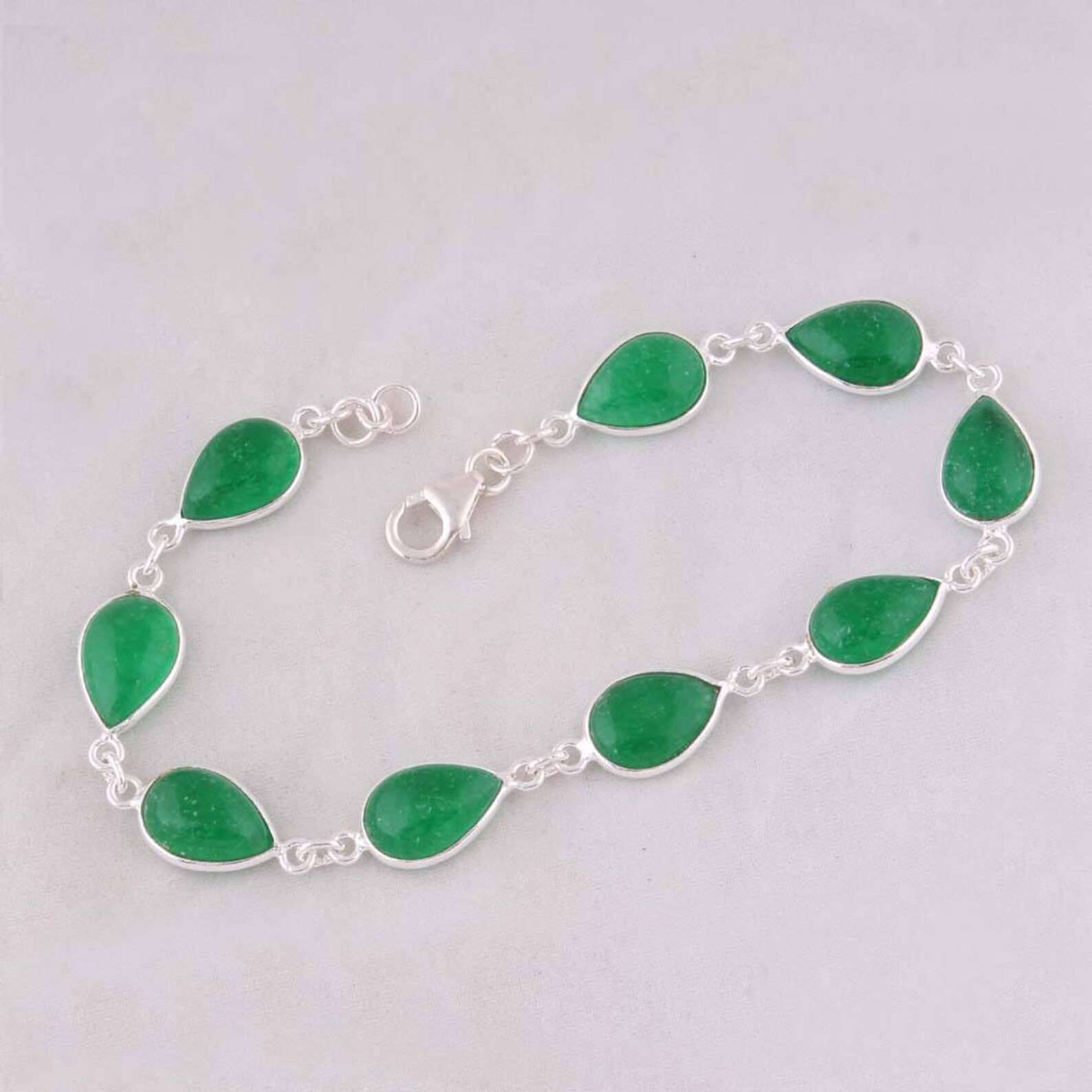 sterling silver jade bracelet