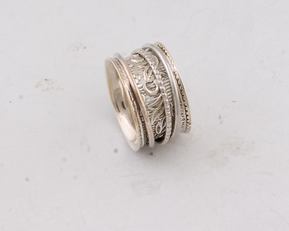 Thumb Ring 925-Sterling Silver Ring,Antique Silver Ring,Handicraft Boho Ring,Spinner Ring Gift For Her,Wedding Ring Etsy Cyber-2019