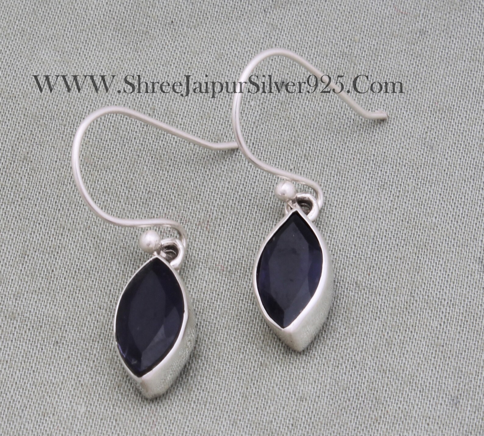 Blue Scheelite Sterling Silver Earrings