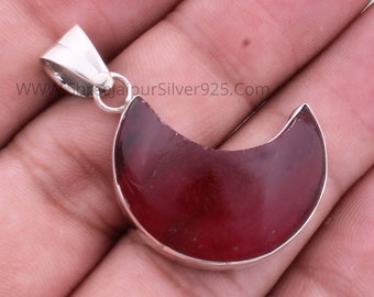 Ciondolo in vero argento sterling 925 per uomo donna, pietra preziosa
