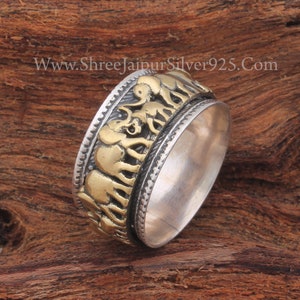 Elephant Spinner Ring Thumb Spinner Ring Spinner Ring 925 Silver Boho Spinner Ring Unique Item Gift Ring Women Ring Birthday Gift Ring