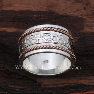 Handmade Sterling Silver Spinner Ring: Minimalist Fidget Band