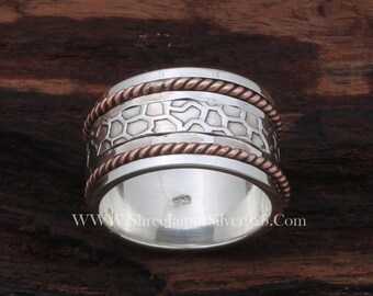 Handmade Sterling Silver Spinner Ring: Minimalist Fidget Band