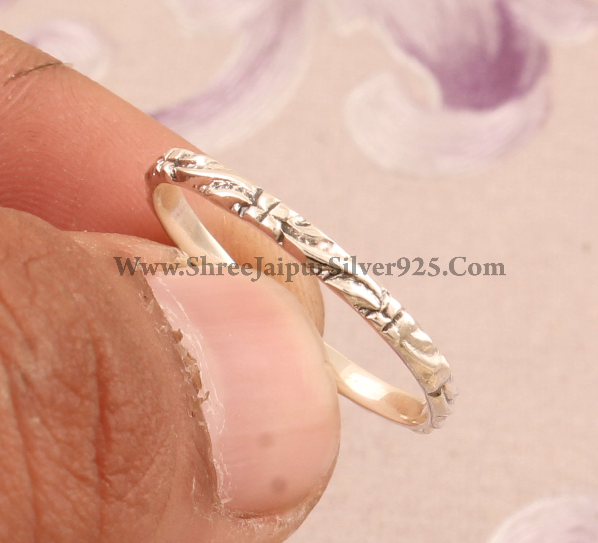 925 Sterling Silver Designer Carved Band Rings Handmade Etsy