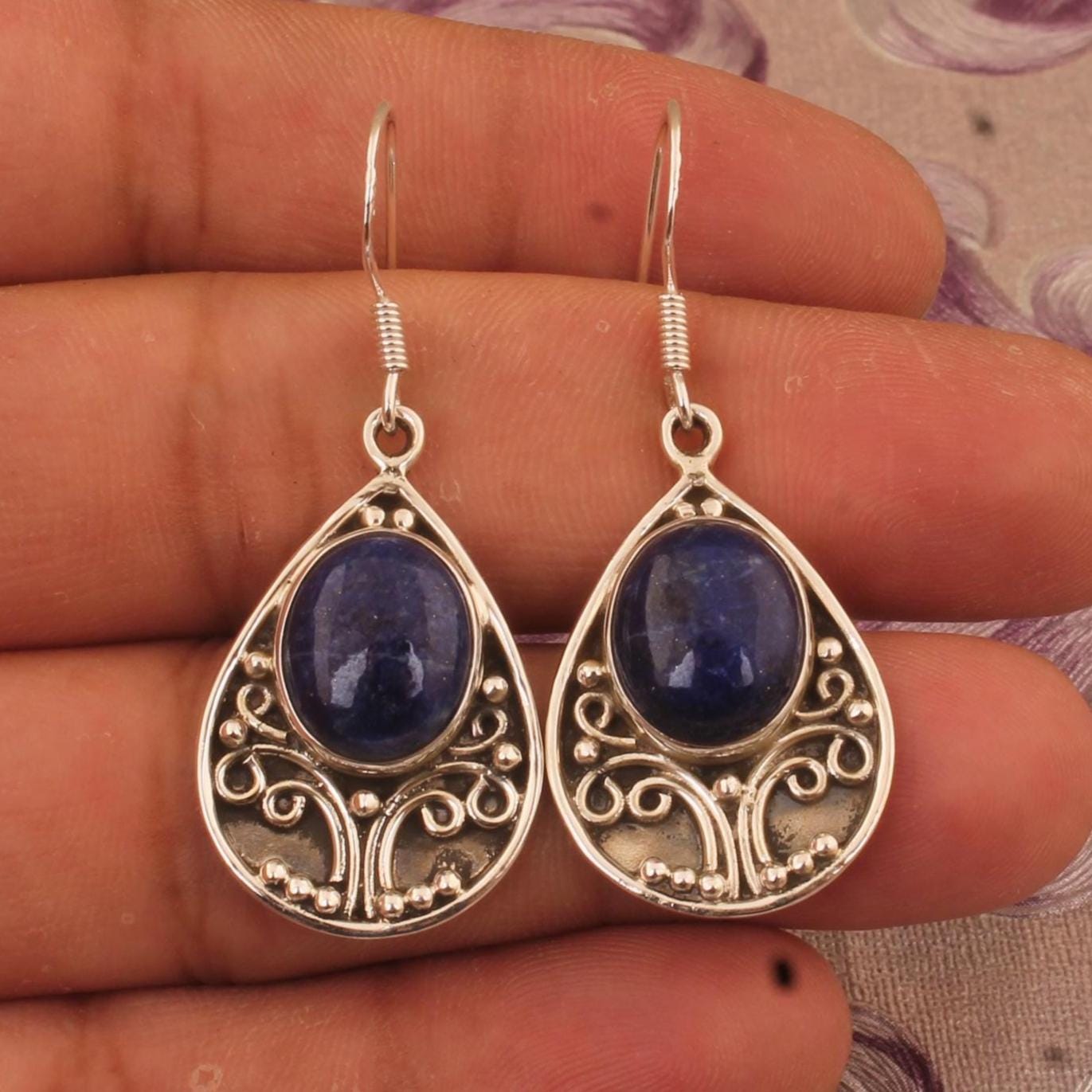 Orecchini Boho in argento sterling 925 con corniola fatti a mano - Italia