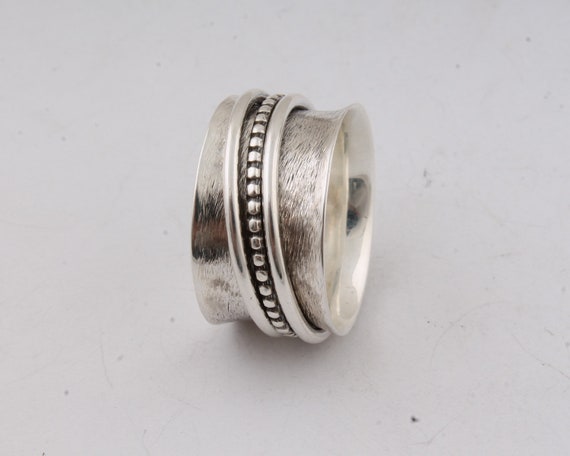 Thumb Ring 925-Sterling Silver Ring,Antique Silver Ring,Handicraft Boho Ring,Spinner Ring Gift For Her,Wedding Ring Etsy Cyber-2019