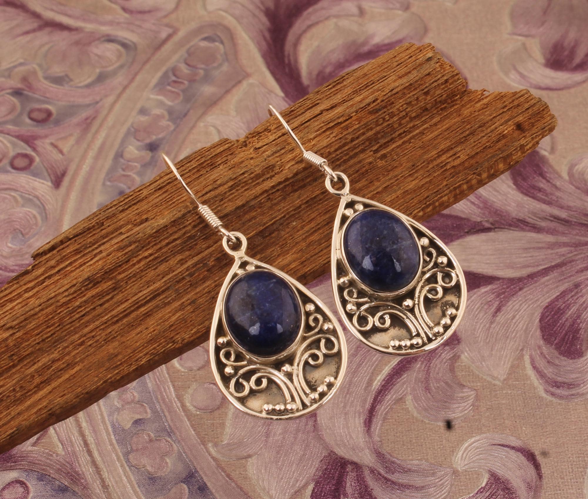 Orecchini Boho in argento sterling 925 con corniola fatti a mano - Italia
