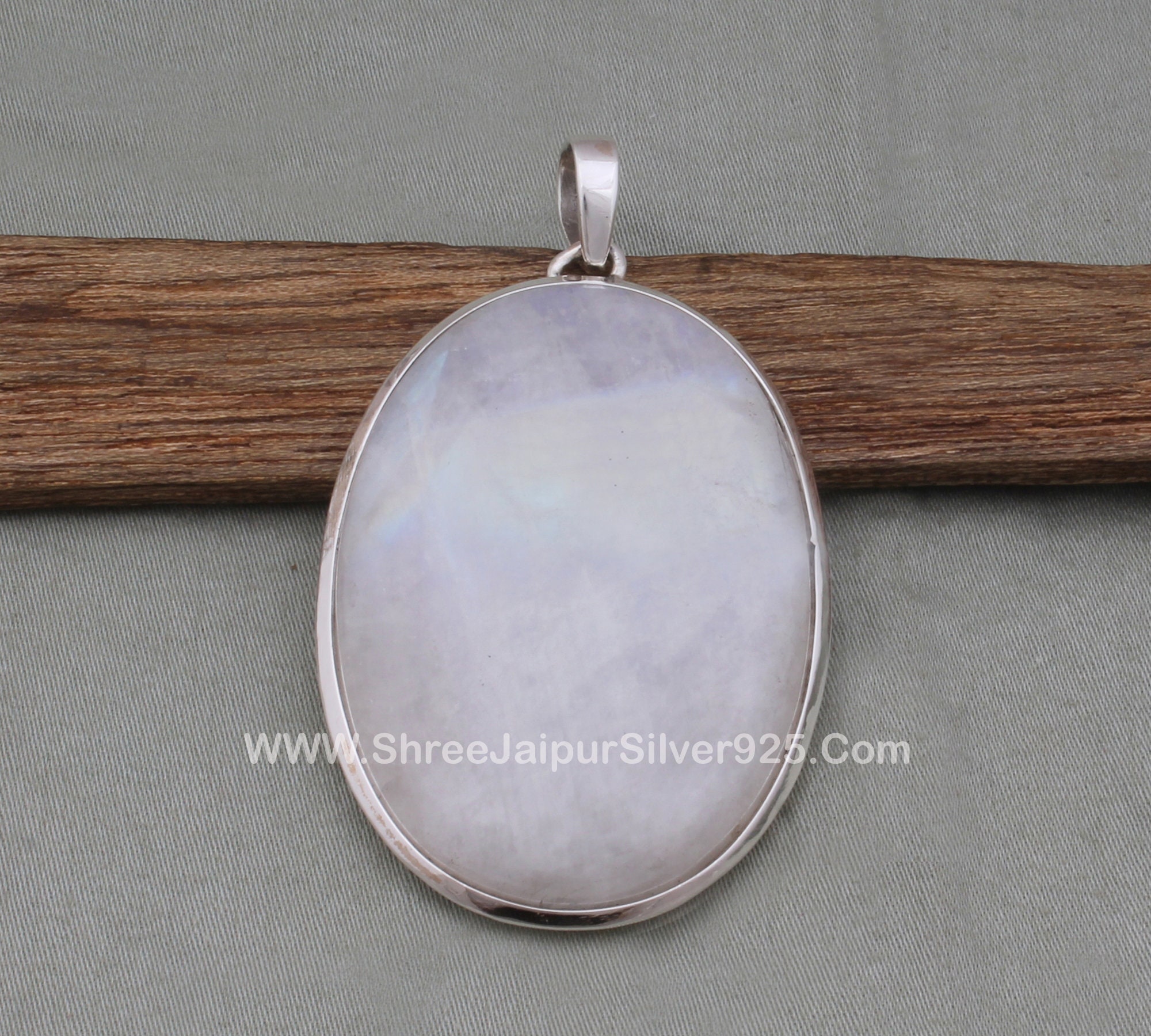 Ciondolo Con Pietra Di Luna Arcobaleno Sfaccettata, Pietra - Foto 6