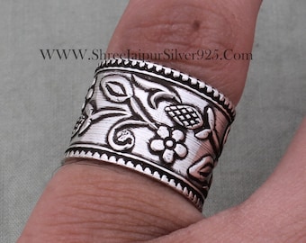 Anello Spinner in Argento Sterling 925 Fatto a Mano di Design