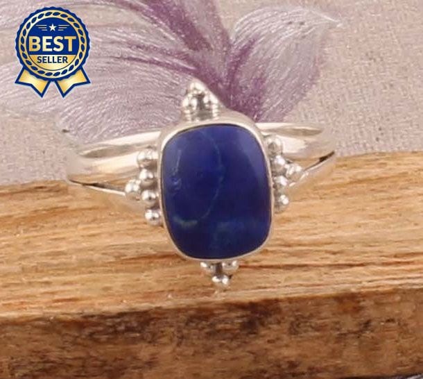 Pear Lapis Lazuli Gemstone Solid 925 Sterling Silver Ring, Blue Natural  Gemstone Statement Handmade Jewelry, G… | Sterling silver rings, Silver  rings, Rings for men
