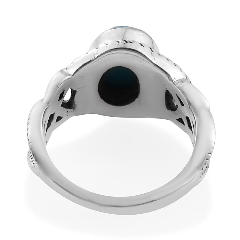 Sleeping Beauty Turquoise Top Quality Gemstone Ring 925-Antique Silver Ring,Sterling Silver Ring,Ring Finger Ring Anniversary Ring
