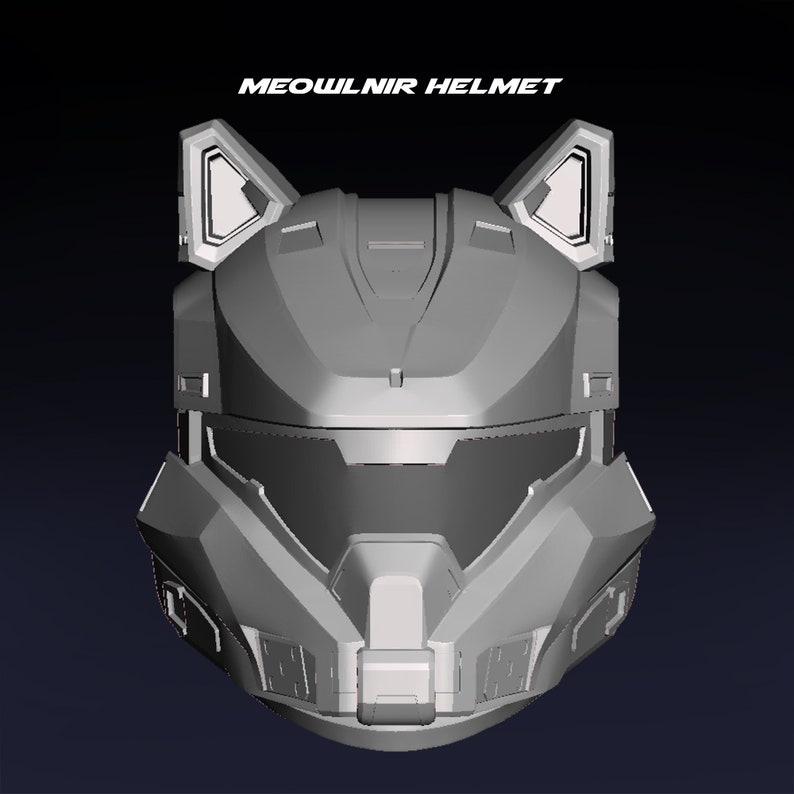 Halo Infinite Meownir Helmet Cat Ears Etsy