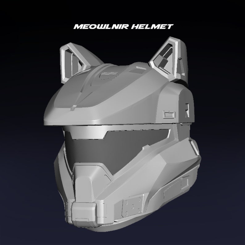 Halo Infinite Meownir Helmet Cat Ears image 1