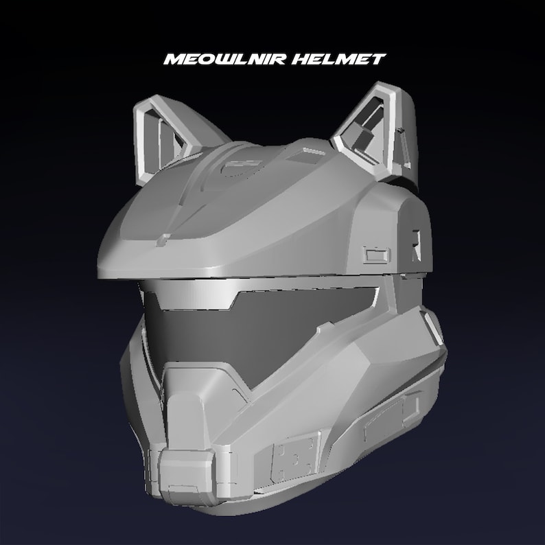 Halo Infinite Meownir Helmet Cat Ears Etsy Ireland