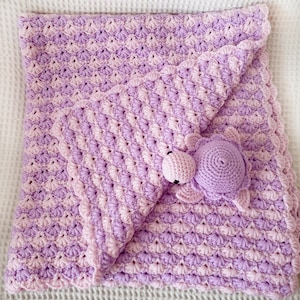 Crochet baby blanket, Baby shower gift, Crochet baby afghan, Purple blanket, Crib blanket, Christening baby blanket, Baptism blanket