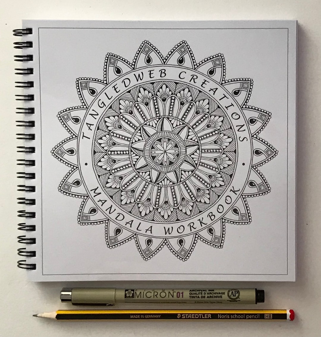 Mandala Workbook, Pen &amp; Pencil Kit - Etsy