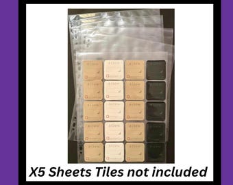 Fundas de plástico transparente A4 para los mosaicos Zentangle tamaño Bijou - 5 hojas