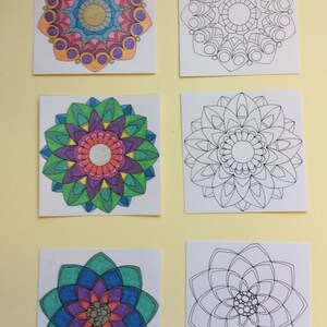 Mandala card toppers printed pack of 10 image 2