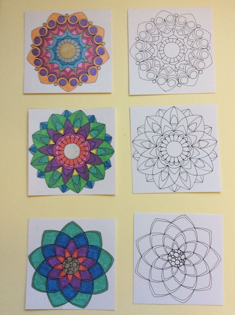 Mandala card toppers printed pack of 10 image 2