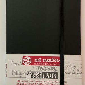 Carnet de croquis rectangulaires Art Creations avec pages à pois blancs
