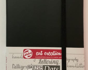 Art Creations rectangle sketckbook with white dotty pages