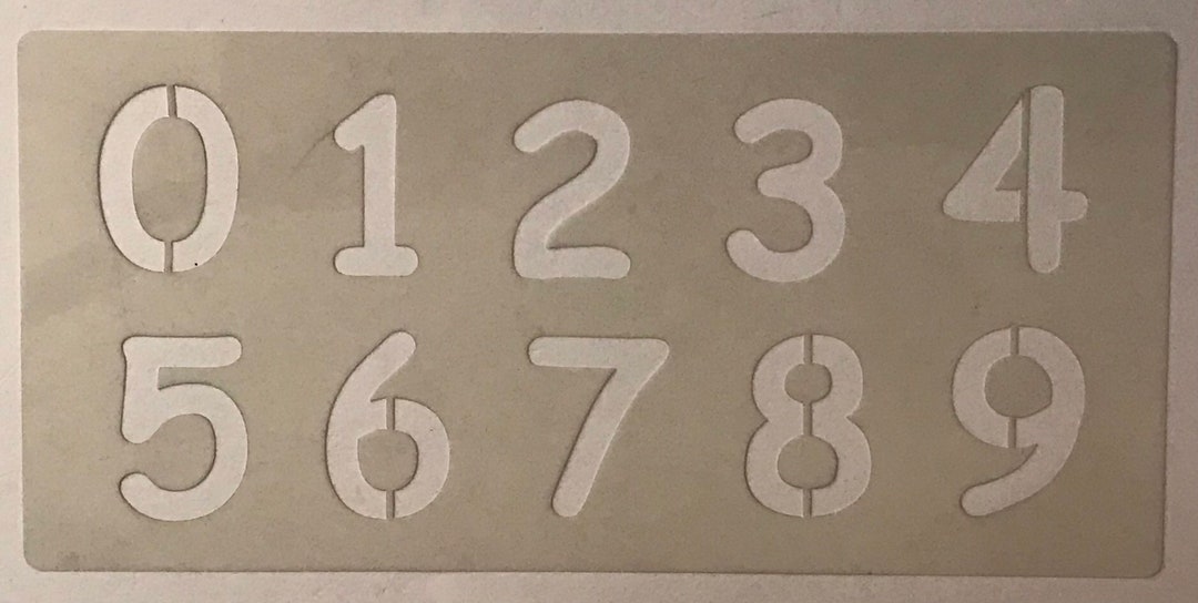 123 Number Stencil - Etsy