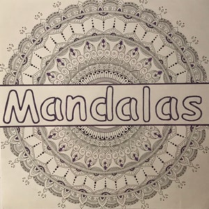 Mandala making stencil kit 12x12 Two part reusable stencils kit image 9