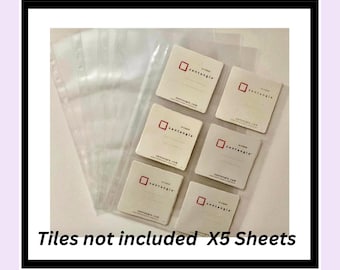 A4 clear plastic sleeves for Zentangle Tiles - 5 sheets