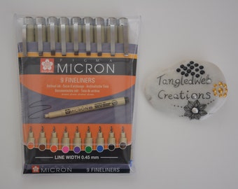 Sakura pigma micron coloured pens 05 nib pack of x9 pens