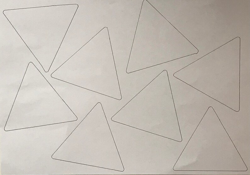 Triangle reusable two part stencil image 3