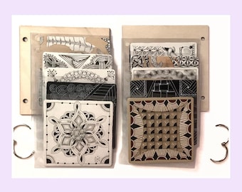 Zentangle album for standard Zentangle & 3Z sized official Tiles with plastic sleeves