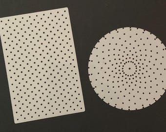 Round and Rectangle ‘Dotty’ plastic reusable stencils for Celtic knots and Zentangle art