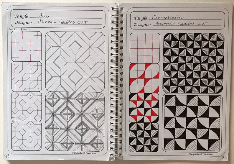 Zentangle art Tangle workbook A5 100 pages image 6