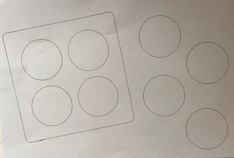 Circle Stencils set of 2 different sized reusable plastic stencils image 4