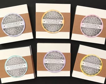 25 artist tangle tiles 112x112mm square