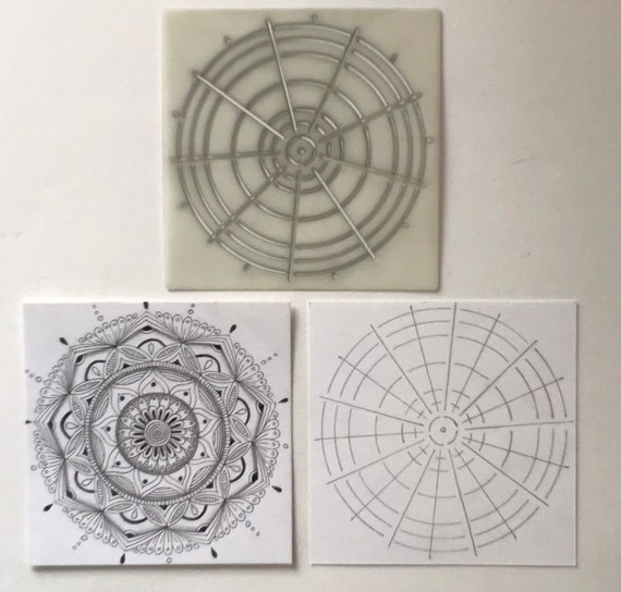 Mandala Art Kit Box X20 White Square Art Tiles 