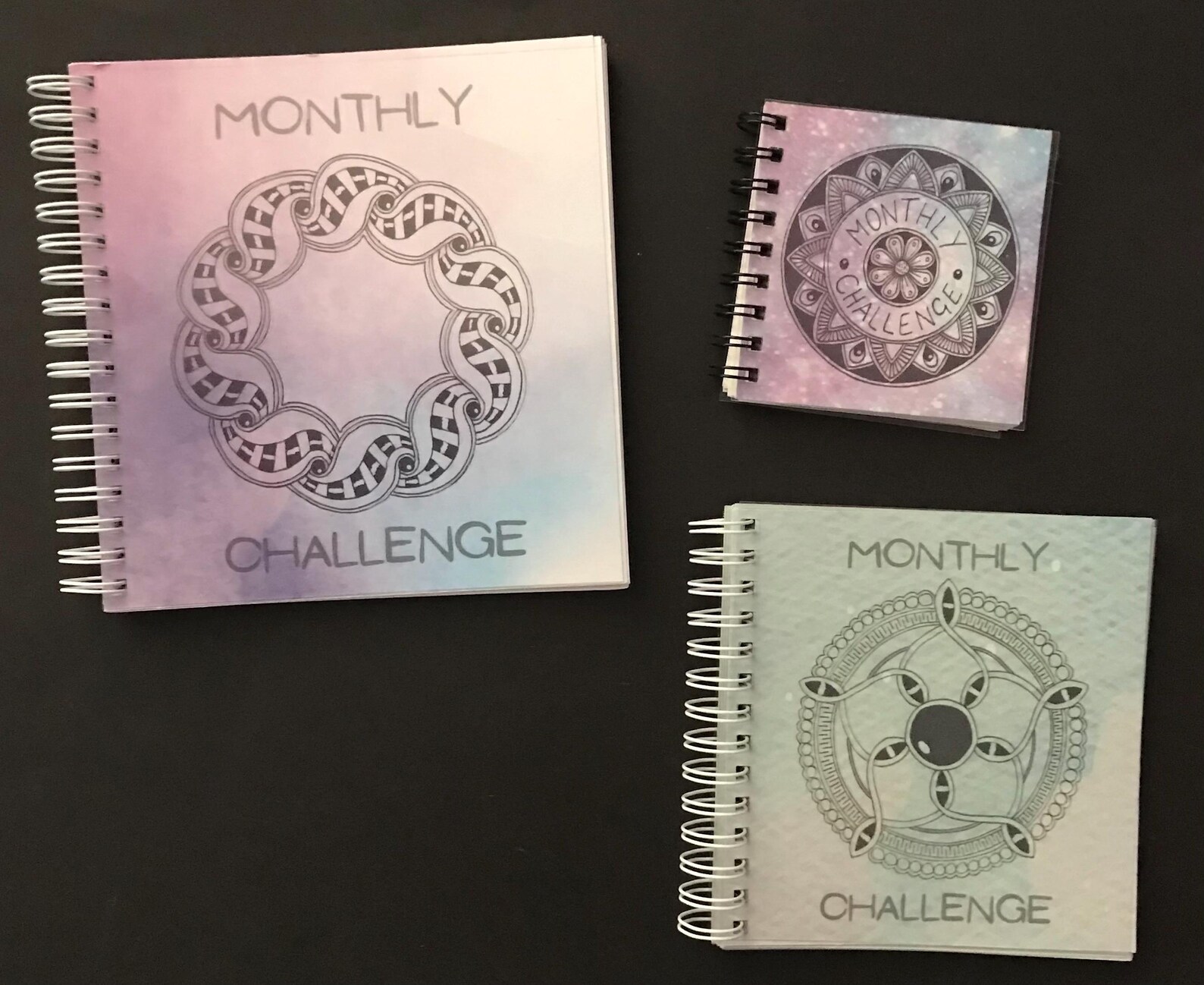 Monthly Challenge Journals Set of 3 Different Sizes Kit - Etsy