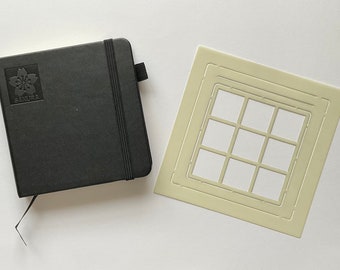 Sketchbook and grid Stencil