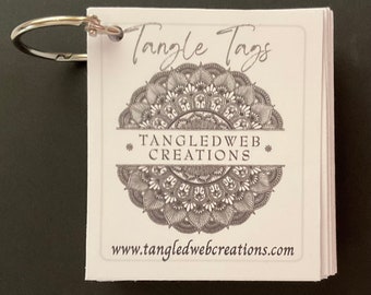 Tangle Tags 50 square Zentangle tags