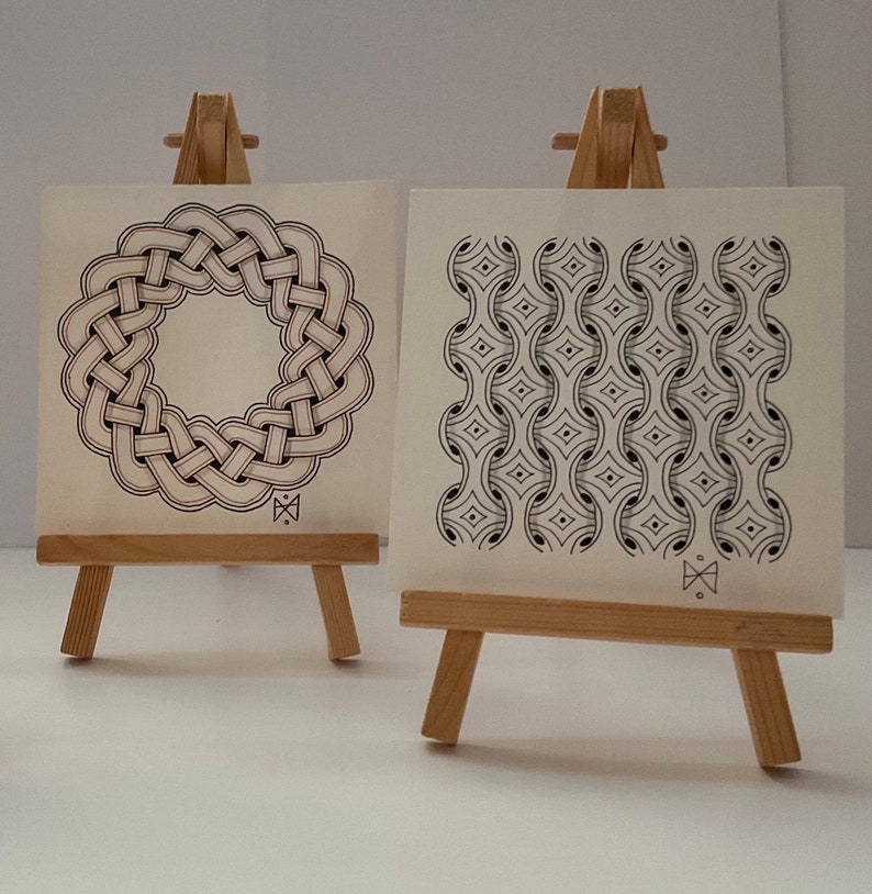 A5 Clipboard, Dotty Stencil, White Art Tiles, Pen, Pencil and Mini ...