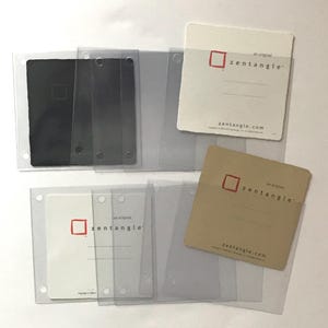 Plastic sleeves refill/top up pack for the offical Zentangle standard & 3Z Tiles - pack of 10