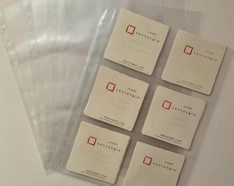 A4 clear plastic sleeves for Zentangle Tiles - 5 sheets
