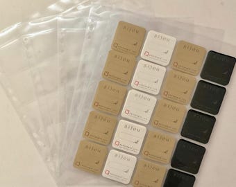 A4 clear plastic sleeves for the Bijou size Zentangle Tiles - 5 sheets