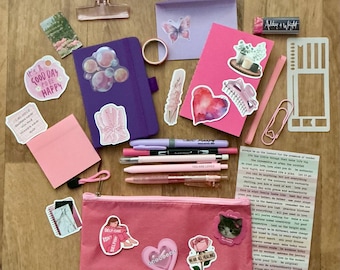 Journal starter kit - bundle 6 - A6 pocket journals, pencil case & accessories