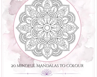 A4 printed wire bound colouring pad Mandalas