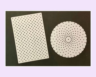 Round and Rectangle ‘Dotty’ plastic reusable stencils for Celtic knots and Zentangle art