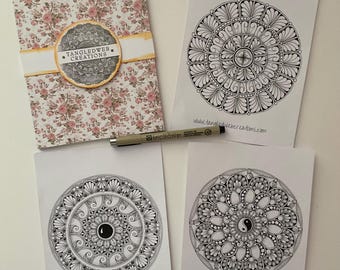Mandala grid templates A5 sketchpad
