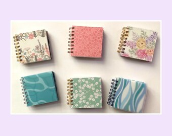 Mixed media multicoloured wire bound journal for Bijou size Tangling