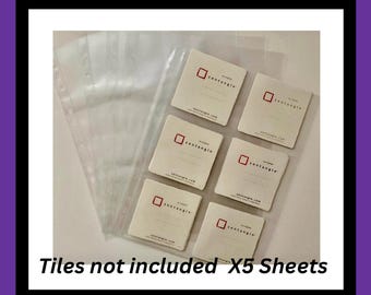 Fundas de plástico transparente tamaño A4 para mosaicos Zentangle - 5 hojas